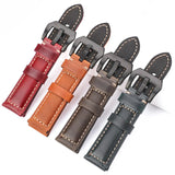 Genuine Cowhide Leather Watchbands – Watch Straps for Men and Women in Blue, Yellow, Red, and Brown, Available in 20mm, 22mm, 24mm, 26mm