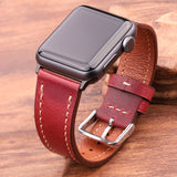 Vintage Cowhide Leather Watchbands for Apple Watch – 38mm, 40mm, 42mm, 44mm Straps for SE & Series 1-6 – Genuine Leather Bands for Men and Women