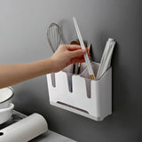 Kitchen Storage Organizer Rack for Convenient Organization: Includes Chopsticks Holder and Drain Basket
