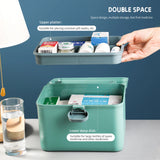 Large-Capacity Portable Medicine Box: Household Emergency Kit
