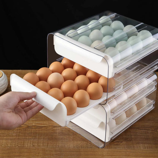 Refrigerator Drawer Egg Storage Box: Kitchen Essential for Fresh Eggs, Anti-Drop Design