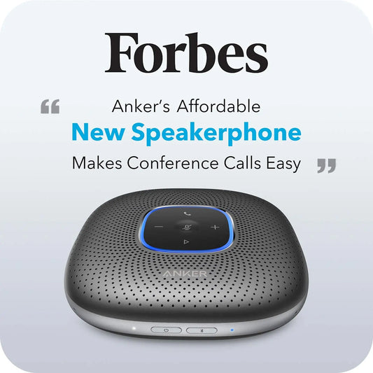 Anker PowerConf Bluetooth Speakerphone: 6 Microphones, Improved Voice Capture, 24-Hour Call Duration