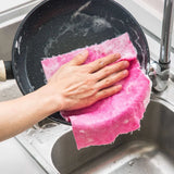 Double-Sided Coconut Fiber Dish Cloth: Reusable Cleaning Towel for Super Absorbent Dishwashing