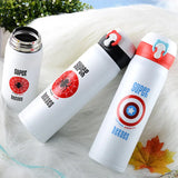 400ml Heroes Insulated Sports Water Bottle - Stainless Steel Vacuum Flask, Travel-Friendly Thermos Mug