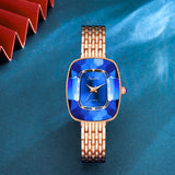 LIGE Top Luxury Crystal Women's Watch: Waterproof Quartz Bracelet, Fashionable Clock with Gift Box