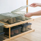 Stackable Plastic Shoe Box with Lid: Thickened and Transparent Drawer-Type Storage Solution