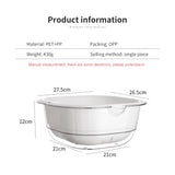 Dual-Layer Vegetable Rinse Basket: Versatile Plastic Basin for Washing Vegetables with Built-in Drainage, Convenient Sink Fruit Holder