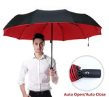 Fully Automatic Windproof Double-Layer Umbrella: Strong Luxury Business Parasol for Men and Women