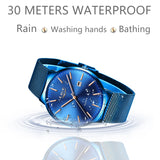 LIGE Fashion Luxury Women's Quartz Watch: Steel Mesh Strap, Ultra-thin  Casual Waterproof Wristwatch