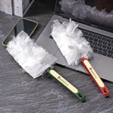 Electrostatic Dust Cleaner: Household Cleaning Tool with Fiber Brush Head, Efficiently Picks up Hair, Dust, and Feathers