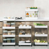 Multi-Layer Kitchen Trolley for Organizing Supplies: Vegetable Storage Solution