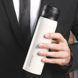 UZSPACE Business Water Bottle: Stainless Steel Vacuum Flask, Thermos with Direct Drinking Cap, Leakproof and Portable