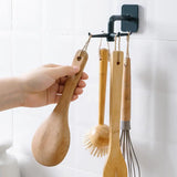 360° Rotating Wall-Mounted Hanging Hooks: Kitchen and Bathroom Storage Rack with Rotated Holder for Organization