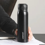 UZSPACE Business Water Bottle: Stainless Steel Vacuum Flask, Thermos with Direct Drinking Cap, Leakproof and Portable