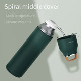 500ml Stainless Steel Insulated Sports Flask - Large Thermos Travel Tumbler & Tea Cup