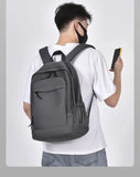 Large Capacity Simple Backpack: Lightweight and Solid-Colored, Ideal for College Girls and Students' School Bags