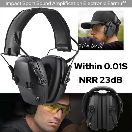 Electronic Shooting Earmuffs: Anti-Noise Tactical Headset for Hunting, Providing Hearing Protection