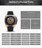 RUIMAS Men's Quartz Watch: Silicone Band, Large Dial, Sporty Military Style, Luminous, Waterproof