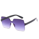 Fashionable One-Piece Frameless Sunglasses for Women: Candy-Colored Sun Glasses