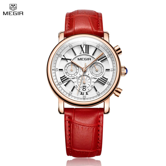 MEGIR Luxury Ladies Quartz Bracelet Watch - Stylish Timepiece for Women, Perfect for Sport and Love