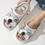 Women's and Girls' Summer Slippers, Charming Cartoon Design, Cozy Soft Platform House Slides, Ideal for Indoor and Beach Use