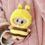 Labubu Idol Doll Bee & Shark Suit Set – 17cm Kpop-Inspired Plush Doll Outfit Clothes for Cute DIY Dress-Up & Collectible Display