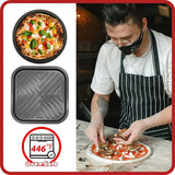 12/14 Inch Nonstick Pizza Baking Pan – Carbon Steel Bakeware for Square & Round Pizzas | Crispy Oven Baking Tray for Home Kitchen