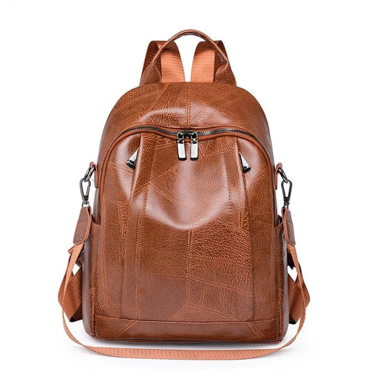 Stylish PU Leather Fashion Backpack for Women: Vintage Travel Bag with Shoulder Strap, Perfect as a Casual Work Backpack or Gift