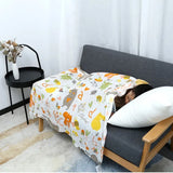 110cm Animal Pattern Cotton Gauze Cover: Double-Layered Newborn Towel Blanket