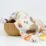 110cm Animal Pattern Cotton Gauze Cover: Double-Layered Newborn Towel Blanket