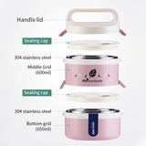 Portable Insulated Food Container – Leakproof, Stackable, and Microwavable Thermal Bento Lunch Box, Dishwasher Safe