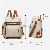 Secure PU Leather Anti-Theft Women's Backpack: High-Quality Travel Bag with Large Capacity, Doubles as a Shoulder Handbag