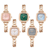 Women's Quartz Watch with Square Open Work Bracelet Strap - Waterproof Casual Ladies Wristwatch, Japan Movement