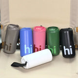 500ml Double Wall Stainless Steel Coffee Mug – Portable Vacuum Flask Tumbler for Hot & Cold Drinks with Carrying Rope