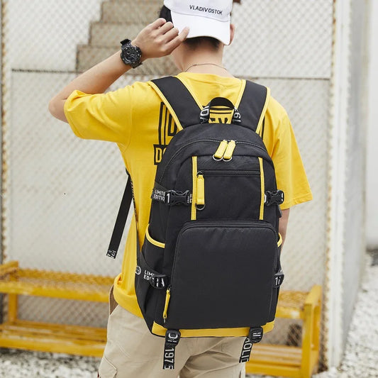 Smart High School Backpack for Teenage Boys: USB-enabled, Lightweight, Perfect for University Students, and with Generous Storage Capacity