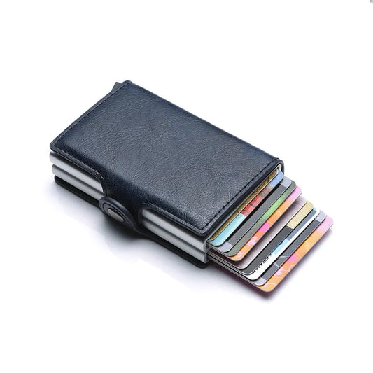 Unisex Carbon Fiber Credit Card Holder: Double Anti-RFID, Minimalist Wallet