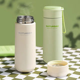 480ml Fashion Double-Walled Stainless Steel Vacuum Flask with Filter – High-Quality Portable Car Travel Thermal Bottle