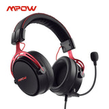 Mpow Air SE Wired Gaming Headset for PS4/PS5, 3D Surround Sound, Noise-Canceling Microphone, Compatible with Xbox One and Switch