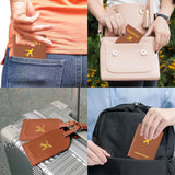 PU Passport Cover and Luggage Tag Set - Suitcase ID Label for Baggage - Name, ID, Address Holder for Passport and Bag