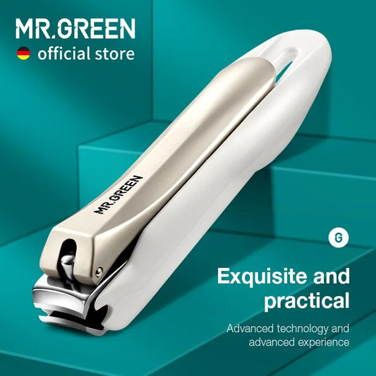 MR.GREEN Nail Clippers with Anti-Splash Feature: Stainless Steel Fingernail Cutter, Detachable Design for Manicure Trimming