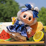 Labubu Doll Sakura Dress Outfit Set – 17cm Doll Clothes with Bow Hairpin, Magic Wand & Four-Piece Accessories for Stylish Play