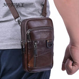 Vintage Cowhide Leather Men's Crossbody Bag: Versatile Travel Companion