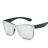 Unisex Vintage Frameless Sunglasses - Transparent Gradient Sun Shades with Big Frames and UV400 Protection