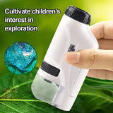 LED Light Handheld Microscope Kit, 60X-120X Magnification: Great for Kids' Science Education and Birthday Gifts