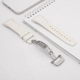 Elevate Your Apple Watch with Fluororubber Replacement Strap - Ultra 49mm, 44mm, 45mm, Metal Buckle, for Series 8, 7, 6, SE, 5, 4