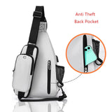 Secure Anti-Theft Chest Bag: with USB Port and Earphone Jack: Small Travel Bag Perfect for Mobile Phones, Ideal for Outdoor Sports