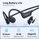 Mpow Wireless Bone Conduction Headphones Bluetooth 5.3 IPX8 Waterproof Professional Sports Earpiece with 32GB Integrated Memory