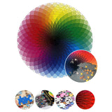 Colorful Round Zodiac Jigsaw Puzzle with 1000 Pieces - Educational Toy for Kids and Stress-Relief for Adults 18+