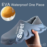 Warm Plush Indoor/Outdoor Slippers: Soft, Waterproof, and Non-Slip for Men and Women