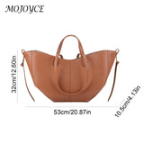 Vintage genuine leather shoulder bag for women, offering ample capacity, ideal for shopping and commuting